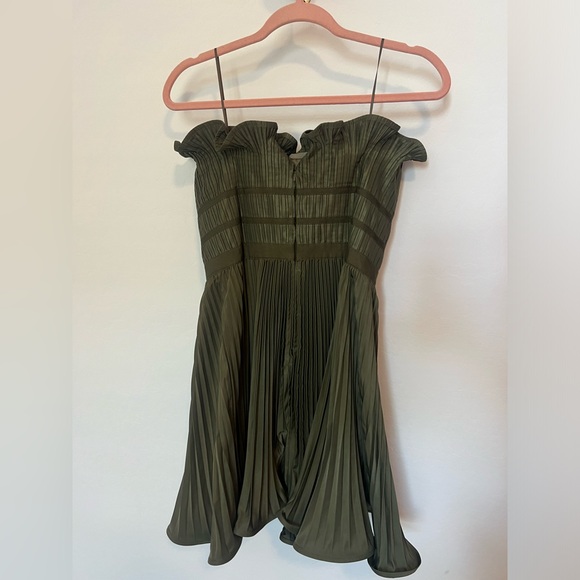 AMUR green Lorena Strapless Mini Dress size 4